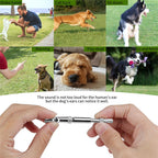Portable Pet Dog Whistle Keychain Two Tone Ultrasonic Flute Stop Barking Sound Repeller Dog Training Whistle