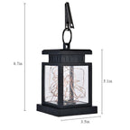 Solar Lantern Lights Outdoor LED Solar Table Lamp Hanging Lantern with Clip for Garden Patio Landscape Decoration