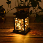 Solar Lantern Lights Outdoor LED Solar Table Lamp Hanging Lantern with Clip for Garden Patio Landscape Decoration