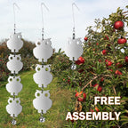 16PCS Bird Repellent Reflective Owl Shaped Bird Repellant with Bells Garden Plant Protector