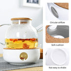 White Warm Tea Stove Ceramic Porcelain Heating Furnace Warmer Candle Heater Ceramic White Teapot Heater
