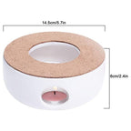 White Warm Tea Stove Ceramic Porcelain Heating Furnace Warmer Candle Heater Ceramic White Teapot Heater