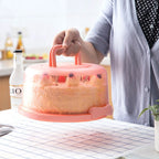 Portable Cupcake Carrier Food Preservation Boxwith Handle Transparent Cake Box