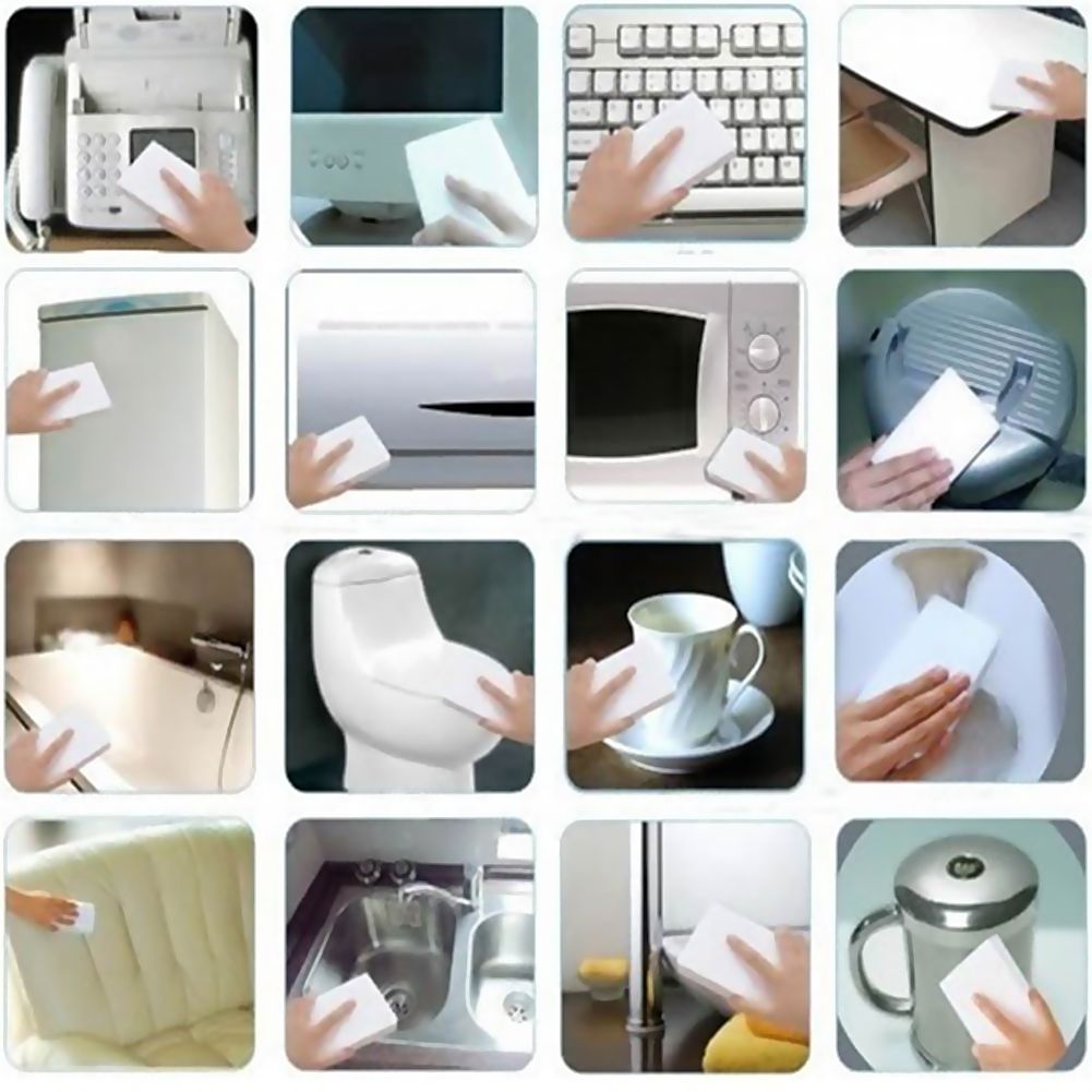 20Pcs Melamine Foam Sponge Erasers Multi Functional Home Cleaning Pads