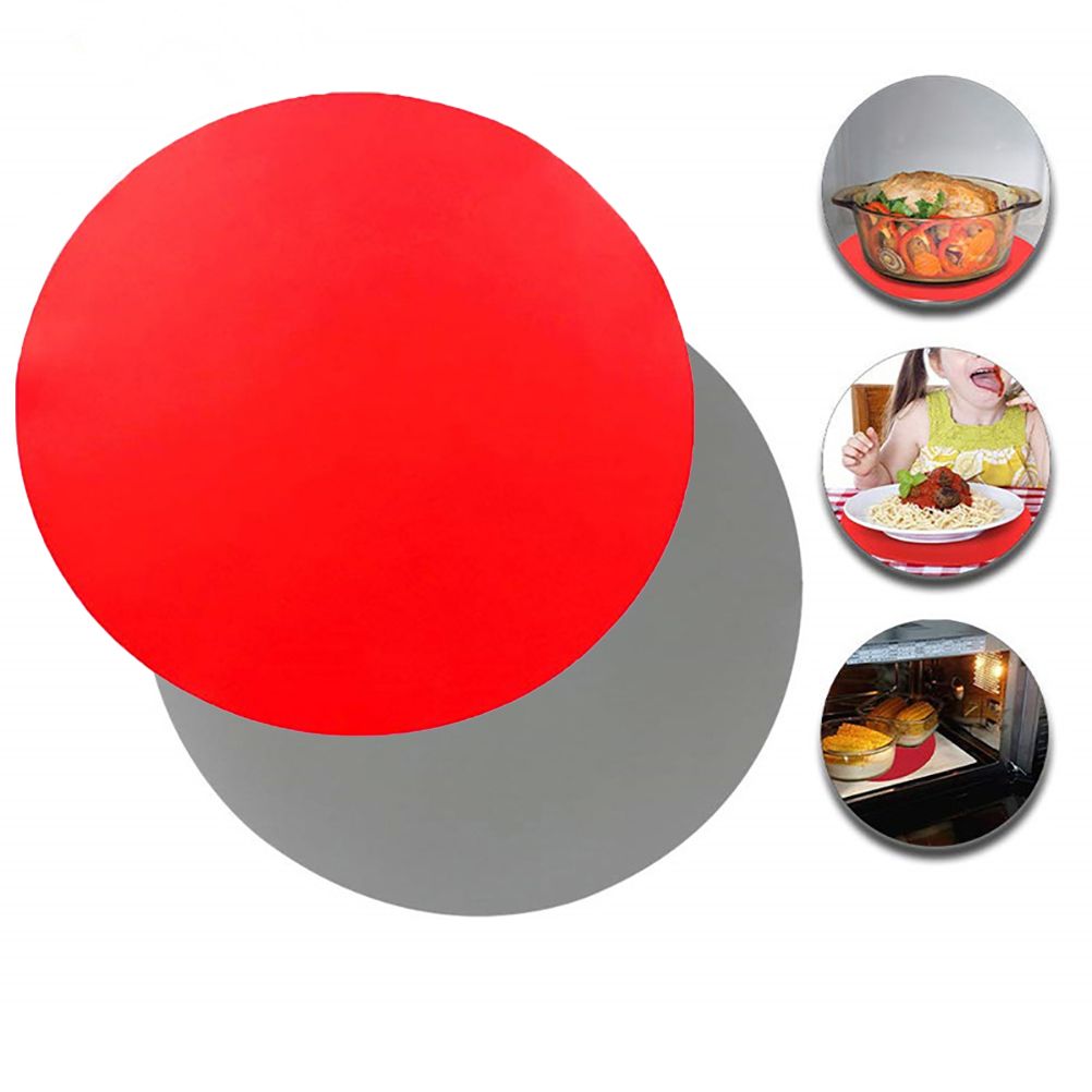 30cm Silicone Microwave Mat Non Stick Oven Mat Heat Resistant Microwave Turntable Mat