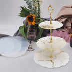 6pcs/set 3 Tier Cake Stand Silicone Resin Tray Molds DIY Irregular Mold Home Decoration Craft