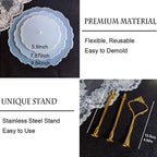 6pcs/set 3 Tier Cake Stand Silicone Resin Tray Molds DIY Irregular Mold Home Decoration Craft