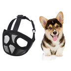 Dog Muzzles Adjustable Breathable Mesh Bulldog Muzzle for Dog Anti Biting Chewing Barking