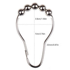 12PCS Antirust Double Glide Shower Curtain Hooks for Bathroom Shower Rods Curtains