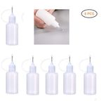 6Pcs 30ml Needle Tip Glue Bottle DIY Paper Art Quilling Tool Bottle Needle Bottle Applicator