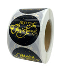 500Pcs/Roll 3.8cm Christmas Stickers Round Envelope Gift Cards Package Labels