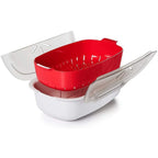Microwave Cooker Food Container with Removable Basket