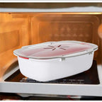 Microwave Cooker Food Container with Removable Basket