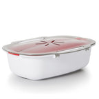 Microwave Cooker Food Container with Removable Basket