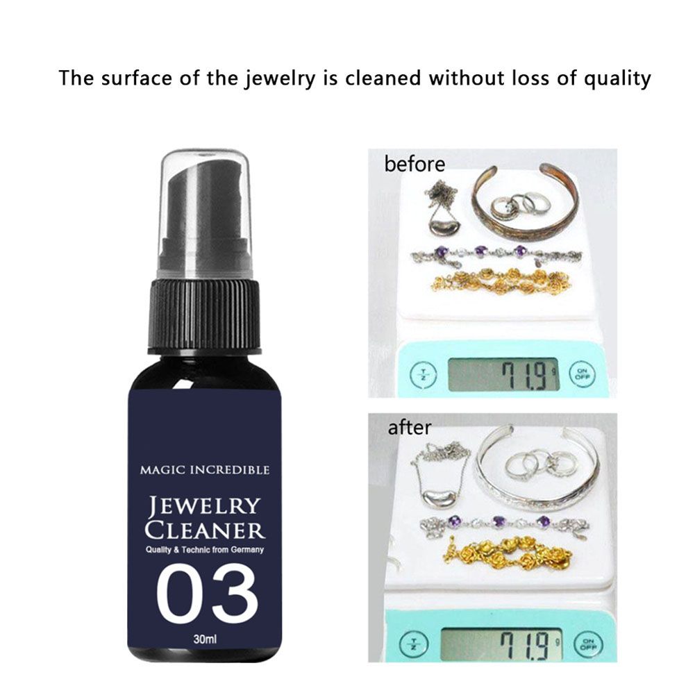 30ml Anti Tarnish Silver Jewelry Polishing Cleaner Cleaning Spray Useful Tool