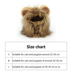 Mane Wig for Cat Pet Adjustable Washable Comfortable Hair Cat Clothes for Halloween Christmas Easter Festival Party