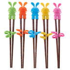 1 Pair Kids Wood Chopsticks Cartoon Children Chopsticks Learning Easy to Use Training Chopsticks for Children Kids