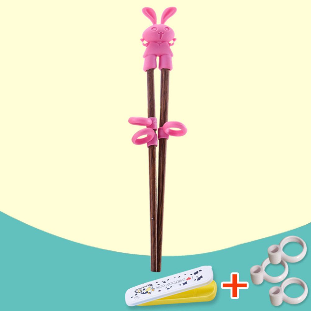 1 Pair Kids Wood Chopsticks Cartoon Children Chopsticks Learning Easy to Use Training Chopsticks for Children Kids