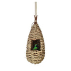 Humming Bird Houses for Outside Hanging Natural Grass Hanging Bird Hut Hand Woven Hummingbird Nest