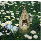Humming Bird Houses for Outside Hanging Natural Grass Hanging Bird Hut Hand Woven Hummingbird Nest