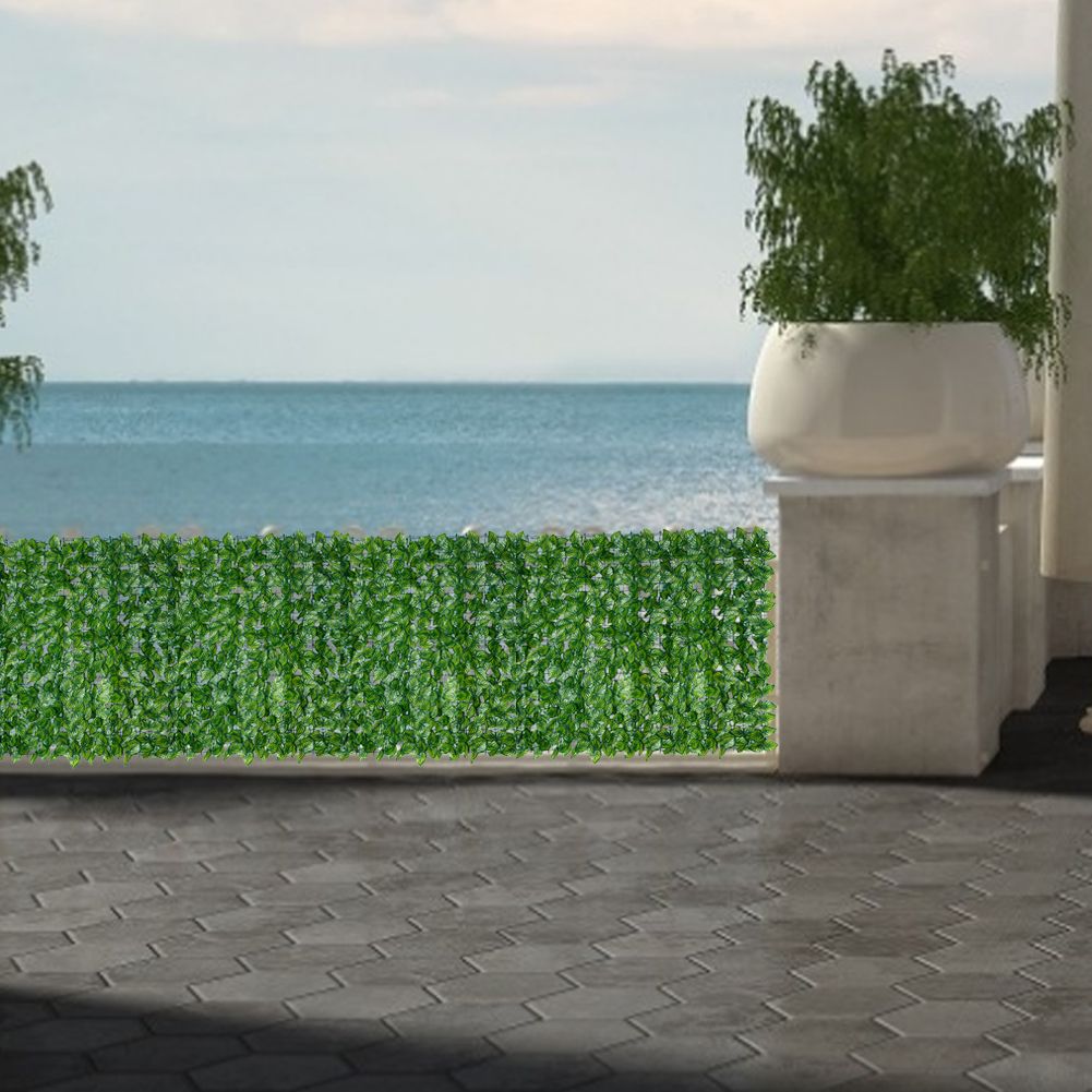Artificial Leaf Screening Roll UV Fade Protected Hedging Wall Landscaping Garden Fence Balcony Screen for Indoor Outdoor Decor