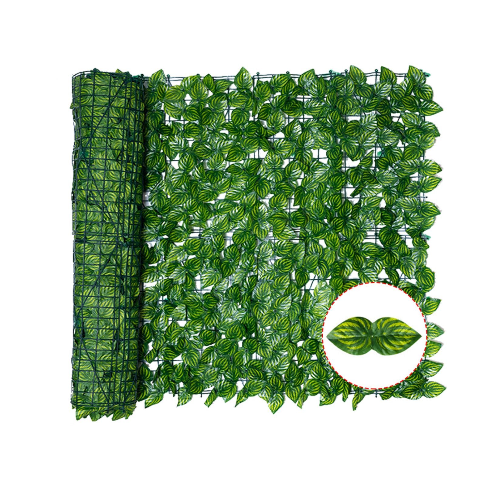 Artificial Leaf Screening Roll UV Fade Protected Hedging Wall Landscaping Garden Fence Balcony Screen for Indoor Outdoor Decor