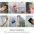 3D Static Decorative Window Glass Film Static Cling Window Foil Anti UV Rainbow Film Home Decor