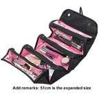 Roll Cosmetics Organizer Makeup Bag Foldable Hanging Toiletries Pockets Compartment Travel Kit Jewelry Bags