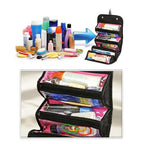 Roll Cosmetics Organizer Makeup Bag Foldable Hanging Toiletries Pockets Compartment Travel Kit Jewelry Bags