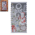 Christmas Lace Curtains LED Light Santa Claus Half Blackout Curtains Living Room Bedroom Home Decor