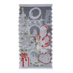 Christmas Lace Curtains LED Light Santa Claus Half Blackout Curtains Living Room Bedroom Home Decor
