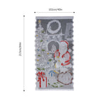 Christmas Lace Curtains LED Light Santa Claus Half Blackout Curtains Living Room Bedroom Home Decor