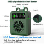 Ultrasonic Anti Barking Device Ultrasonic Stop Barking Device with 4 Sensitivity Adjustable Levels USB Rechargeable Dog Bark Control