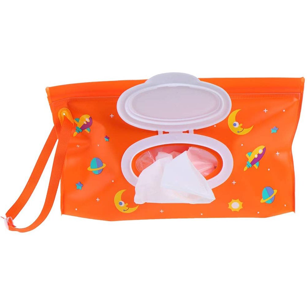 2Pcs Portable Wet Wipes Dispenser Holder Wipes Bags Case Pouch Reusable Refillable Travel Wipes Pouches Storage Container Bag