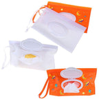 2Pcs Portable Wet Wipes Dispenser Holder Wipes Bags Case Pouch Reusable Refillable Travel Wipes Pouches Storage Container Bag