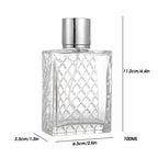 100ml Perfume Bottle Grids Portable Clear Travel Refillable Perfume Glass Empty Bottle