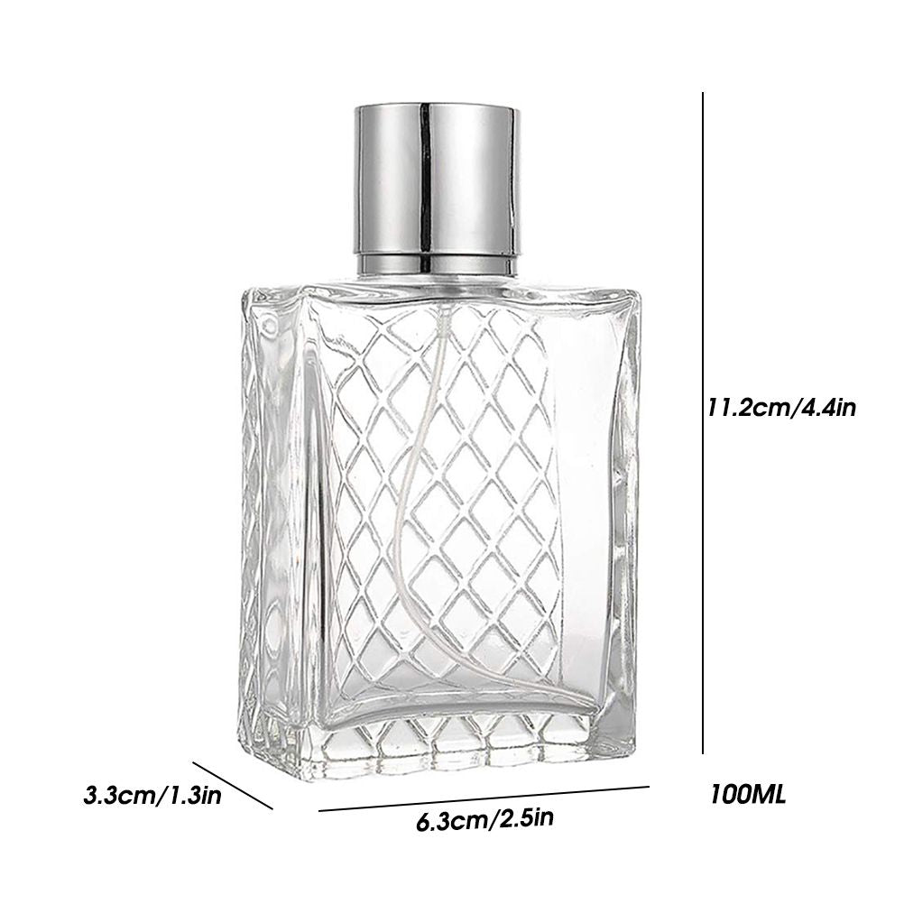 100ml Perfume Bottle Grids Portable Clear Travel Refillable Perfume Glass Empty Bottle