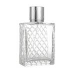 100ml Perfume Bottle Grids Portable Clear Travel Refillable Perfume Glass Empty Bottle