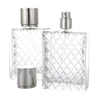 100ml Perfume Bottle Grids Portable Clear Travel Refillable Perfume Glass Empty Bottle