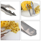 2 Pcs Stainless Steel Pineapple Eye Peeler Kitchen Seed Remover Cutting Clip Supplies