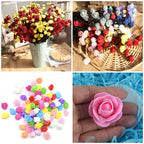 100PCS Artificial Rose Flowers Red Foam Roses Fake Roses DIY Decoration for Wedding Party Decoration Crafts
