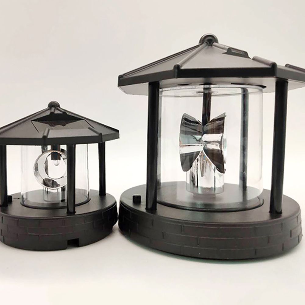 Led Rotating Lighthouse Beacon Lamp Rotating Outdoor Decorative Lamp Energy Saving Solar Landscape Light
