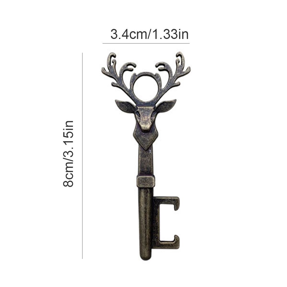 Deer Head Bottle Opener Portable Deer Bottle Opener Retro Key Pendant