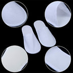 12 Pairs Disposable Spa Slippers for Men Women Non Slip Closed Toe Spa Slippers for Hotel Home Travel