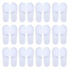 12 Pairs Disposable Spa Slippers for Men Women Non Slip Closed Toe Spa Slippers for Hotel Home Travel