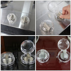 6Pcs Clear Stove Knob Safety Covers Child Safety Guards Heat Resistant Child Proof Lock for Oven Stove Top Gas Range