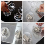 6Pcs Clear Stove Knob Safety Covers Child Safety Guards Heat Resistant Child Proof Lock for Oven Stove Top Gas Range