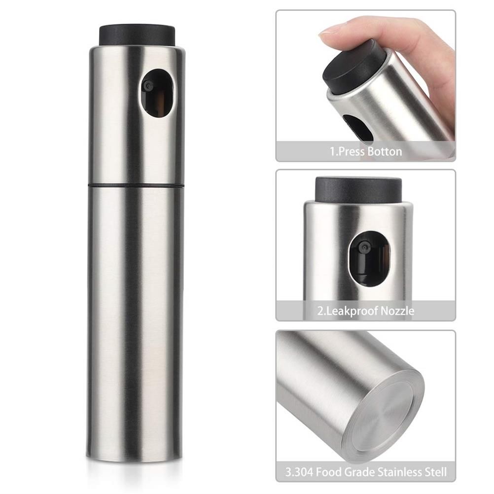 Olive Oil Sprayer for Cooking Oil Mister Stainless Steel Oil and Vinegar Sprayer Bottle for Barbecue Salad Cooking Baking
