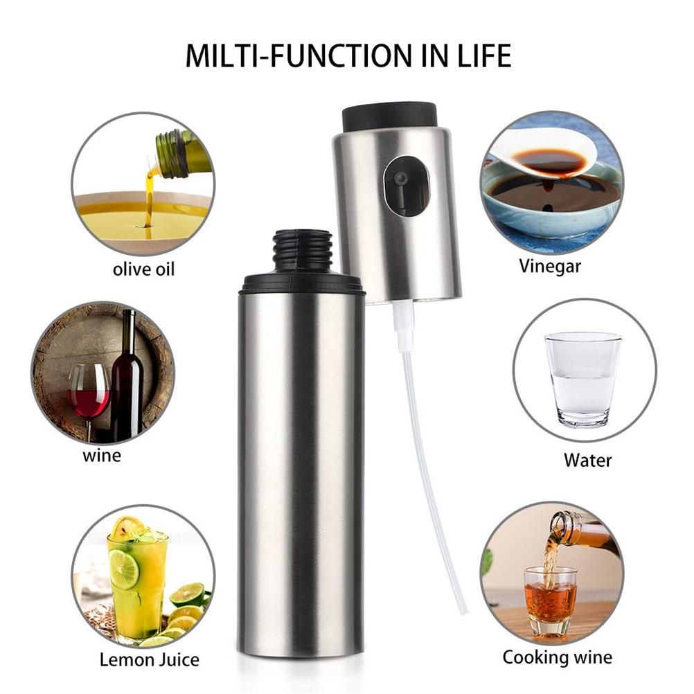 Olive Oil Sprayer for Cooking Oil Mister Stainless Steel Oil and Vinegar Sprayer Bottle for Barbecue Salad Cooking Baking