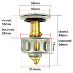 Universal Wash Basin Bounce Drain Filter Kitchen Bathroom Strainer Sink Drain Stopper